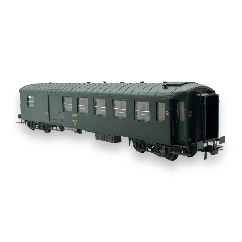 Voiture métallisée Ex-PLM REE Modèles VB466 vert 301 - HO 1/87 - SNCF - EP IV - 2