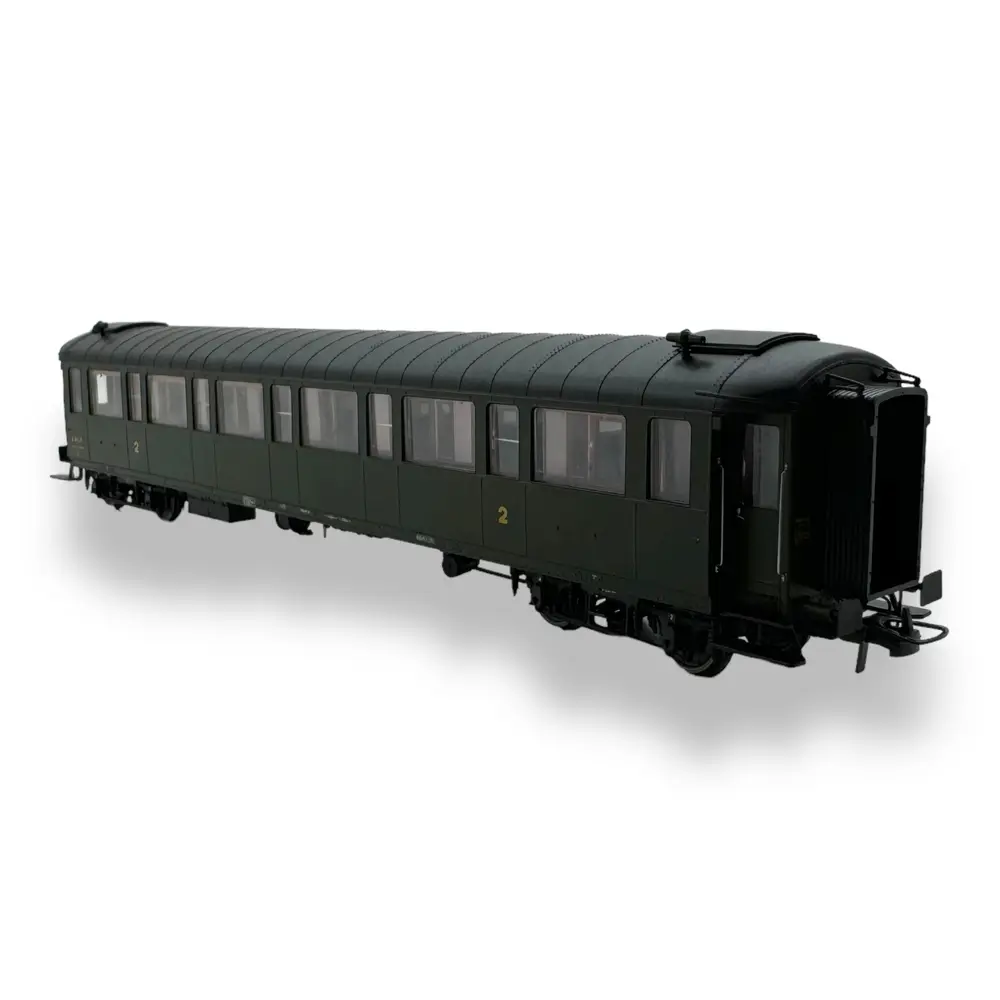 Voiture métallisée Ex-PLM REE Modèles VB455 vert 306 - HO 1/87 - SNCF - EP III.B - 2