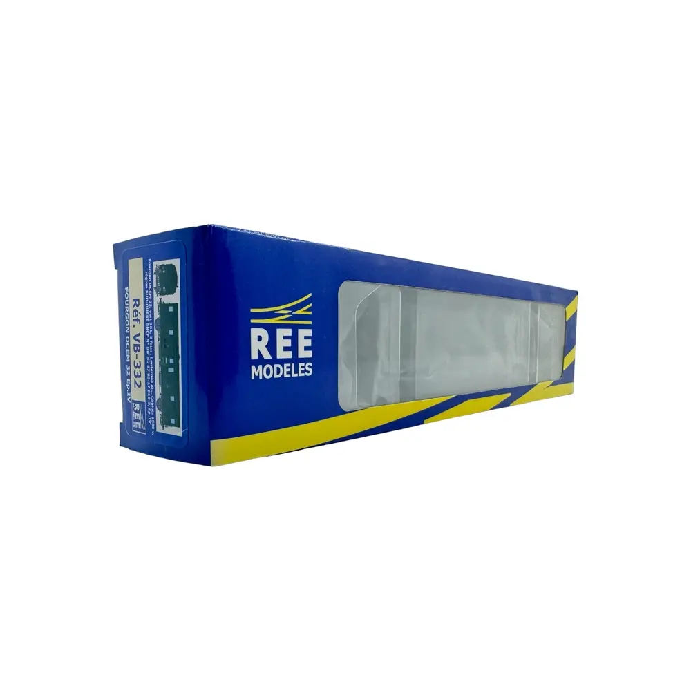 FOURGON OCEM 32 Sud-Ouest - Vert avec Lanterne ALU - REE MODELES VB332 SNCF - HO 1/87 - 4