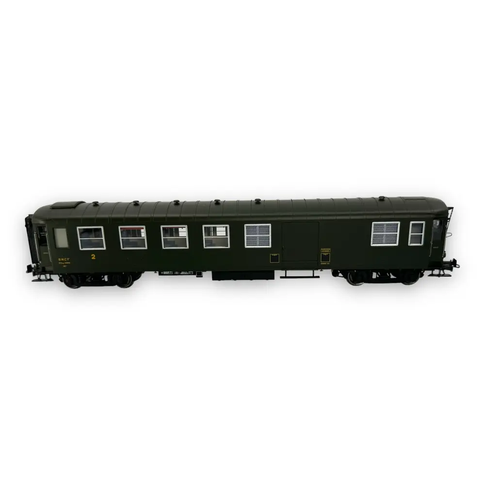 Voiture métallisée Ex-PLM REE Modèles VB467 vert 306 - HO 1/87 - SNCF - EP V / VI - 3