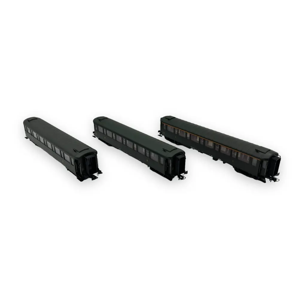 Coffret de 3 voitures métallisées A7 / B8 x2 ex-PLM - Ree Modèles VB-456 - HO 1/87 - SNCF - Ep III - 2R - 2