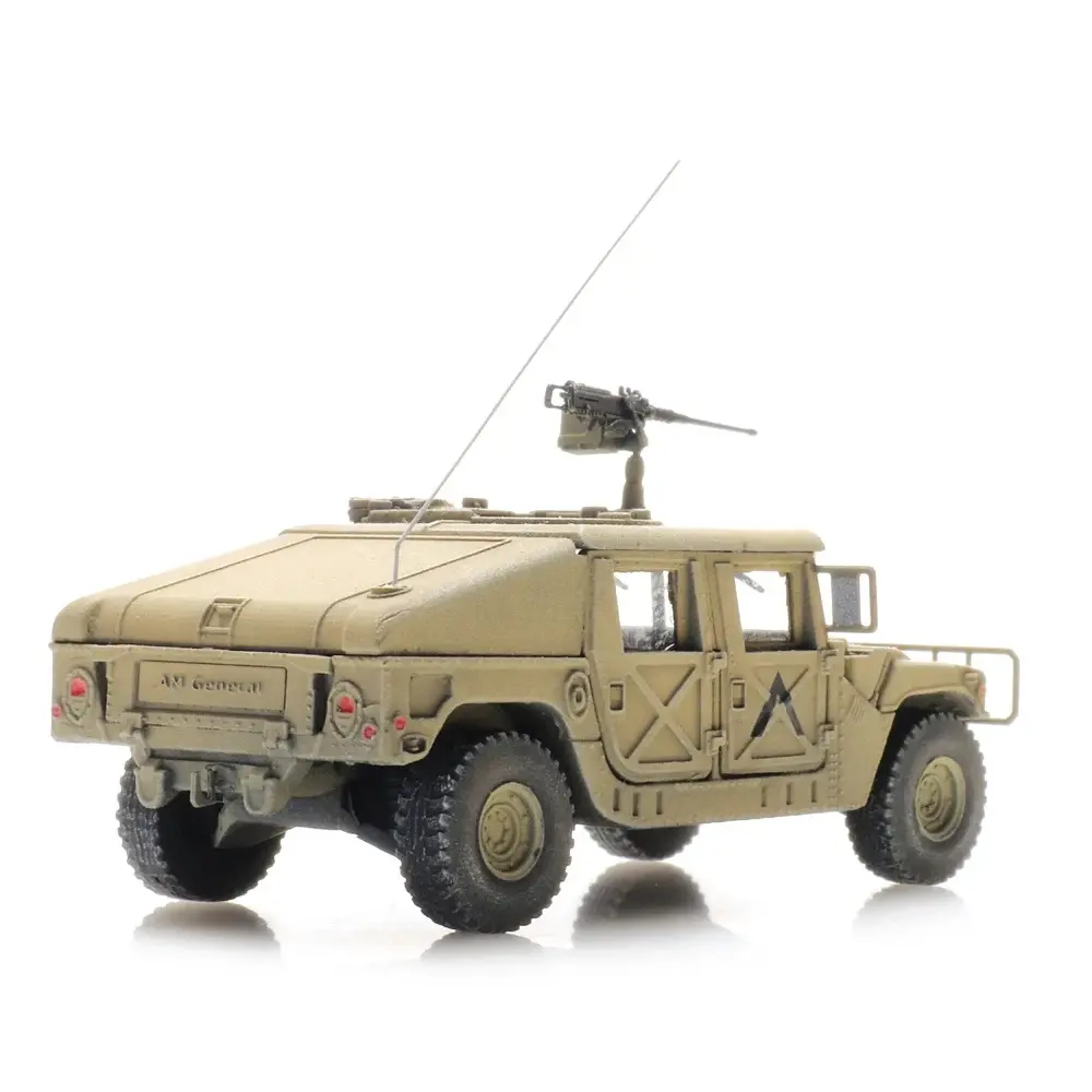 Véhicule militaire US HMMWV Desert blindé .50 MG, prêt à l'emploi - Artitec 6870538 - HO 1/87 - 4