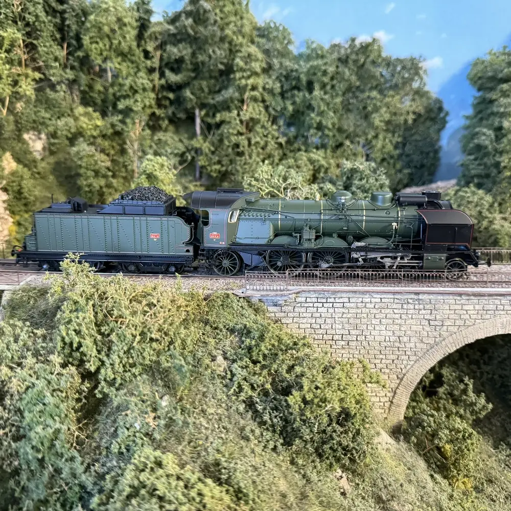 Locomotive Vapeur 231H21 Nevers - Vert REE MODELES MB239SAC SNCF - HO ACC SON FUMÉE - 5