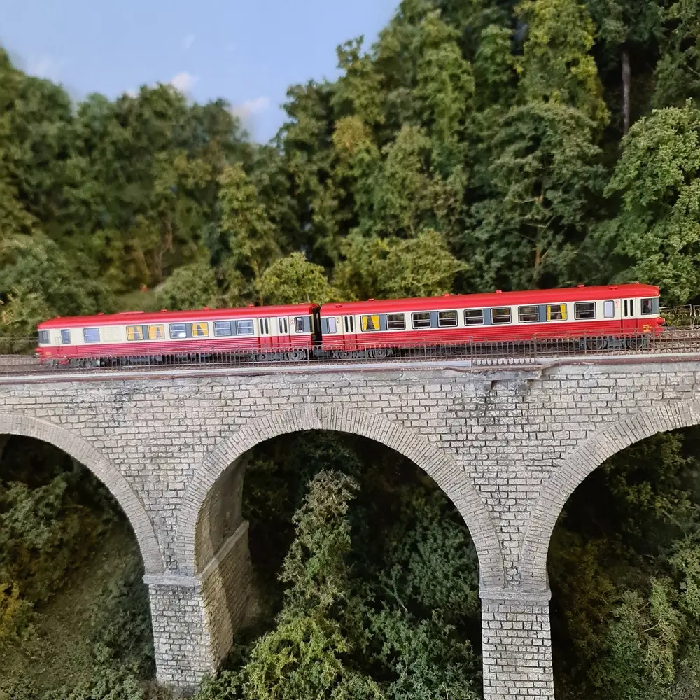 Autorail EAD X-4552 + Remorque XR-8334 - REE MODÈLES NW-197 - N 1/160 - SNCF - EP IV - 2e Classe - Analogique - 3