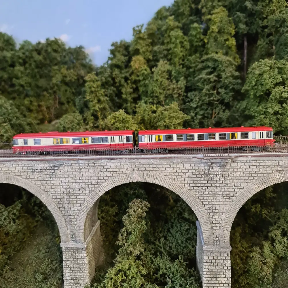 Autorail EAD X-4584 + Remorque XR-8375 - REE MODÈLES NW-198 - N 1/160 - SNCF - EP IV - 2e Classe - Analogique - 3