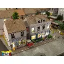 Alignement de 3 Maisons Île-de-France (3 commerces angle à droite) - Régions et Compagnies QIF002 - HO 1/87  - 4