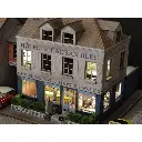 Alignement de 3 Maisons Île-de-France (3 commerces angle à droite) - Régions et Compagnies QIF002 - HO 1/87  - 2