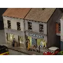 Alignement de 3 Maisons Île-de-France (3 commerces angle à droite) - Régions et Compagnies QIF002 - HO 1/87  - 3