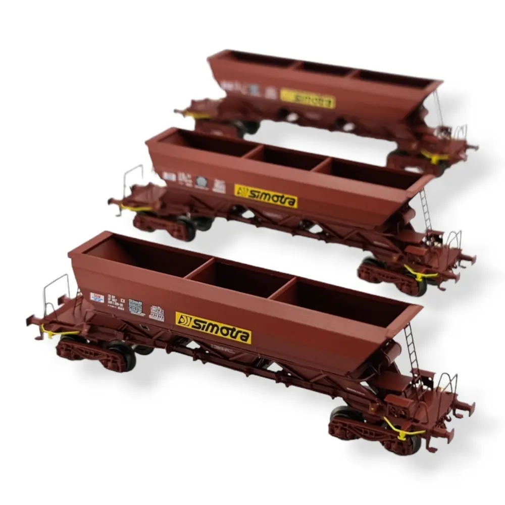 Set de 3 Wagons Trémies EX - REE MODÈLES NW-269 - N 1/160 - SNCF - EP V - DC - 2