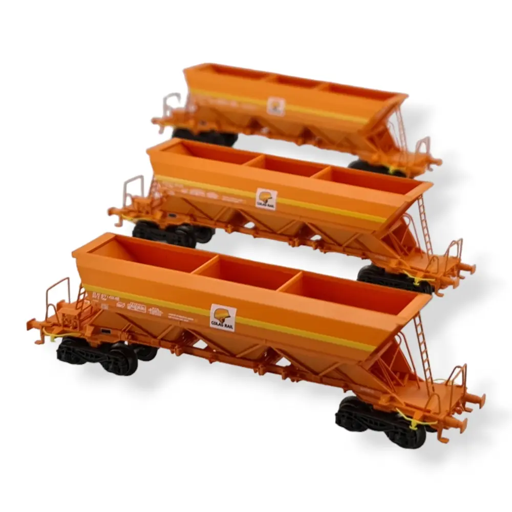 Set de 3 Wagons Trémies EX - REE MODÈLES NW-271 - N 1/160 - SNCF - EP VI - DC - 2