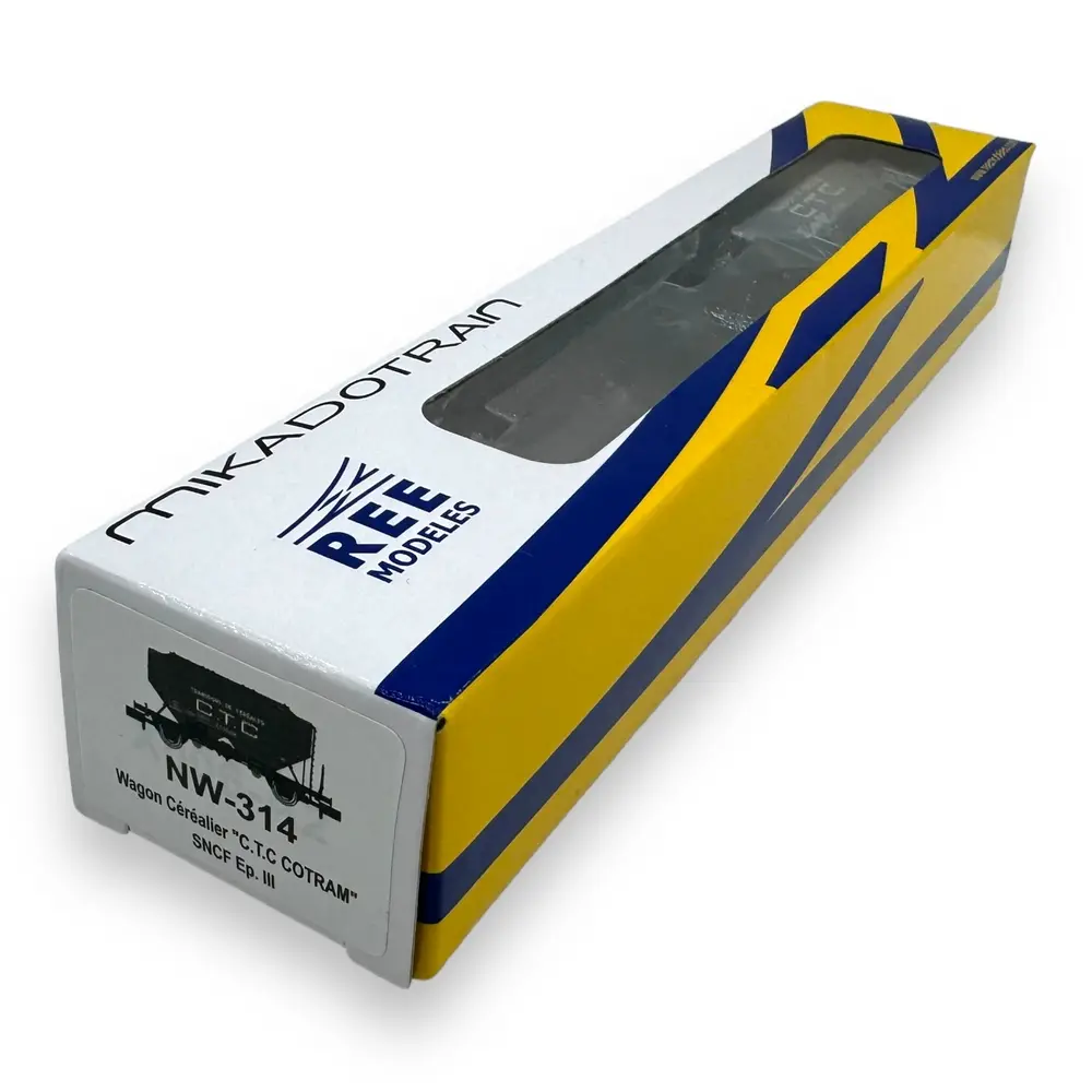 Wagon céréalier “CTC COTRAM” - Ree Modèles NW-314 - N 1/160 - SNCF - Ep III - 2R - 4