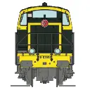 Locomotive diesel BB 63933, livrée vert 301, châssis gris, plaques en relief, dépôt de Nantes - Ree Modèles NW364 - N 1/160 - SNCF - Ep IV - Analogique - 2R - 2