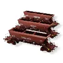 Set de 3 Wagons Trémies EX - REE MODÈLES NW-266 - N 1/160 - SNCF - EP IV - DC - 2