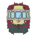 Autorail RGP 1 rouge, X 2775 + remorque XR 7775, 2 phares avec fanaux d'angle - Ree Modèles NW358 - N 1/160 - SNCF - Ep III - Analogique - 2R - 2