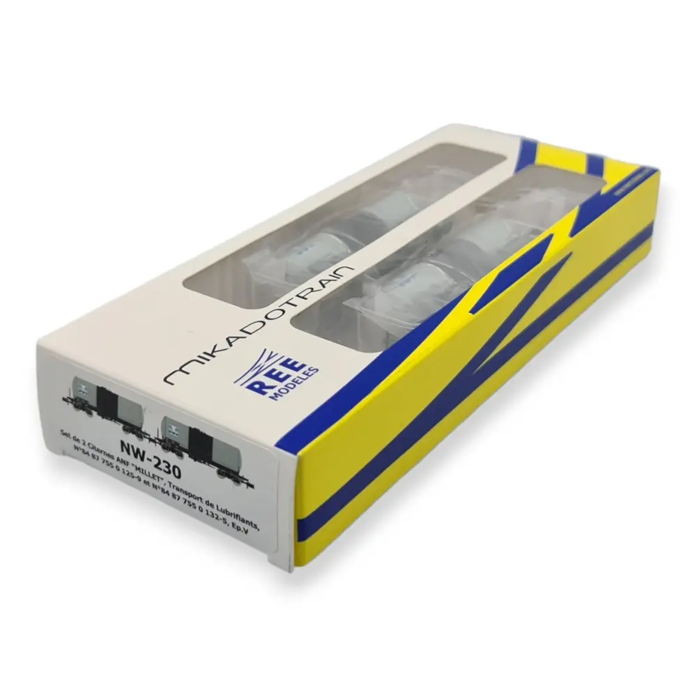 Set 2 Wagons Citernes ANF "Millet" - REE MODÈLES NW-230 - N 1/160 - SNCF - V - 4