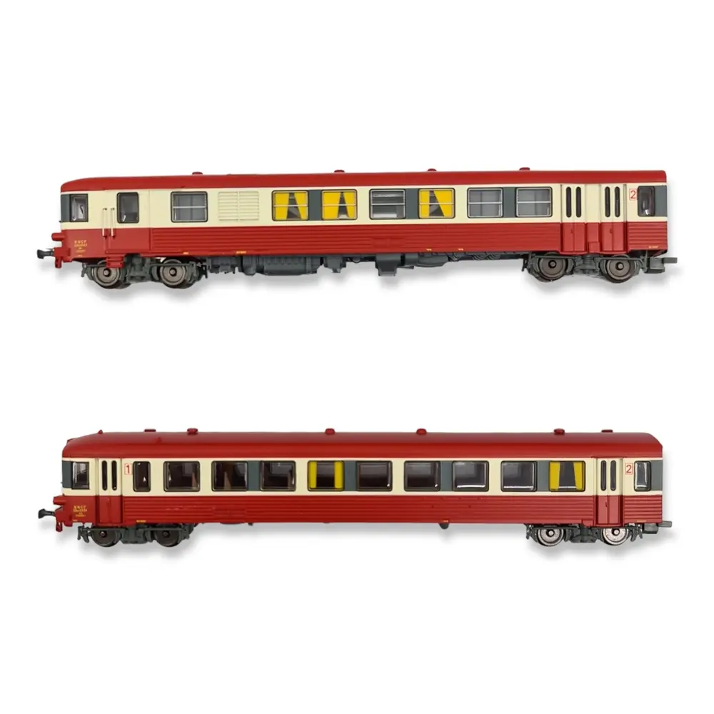 Autorail EAD X-4552 + Remorque XR-8334 - REE MODÈLES NW-197 - N 1/160 - SNCF - EP IV - 2e Classe - Analogique - 2