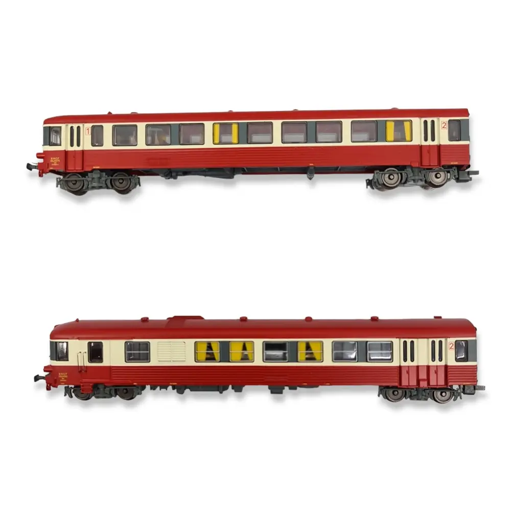 Autorail EAD X-4584 + Remorque XR-8375 - REE MODÈLES NW-198 - N 1/160 - SNCF - EP IV - 2e Classe - Analogique - 2