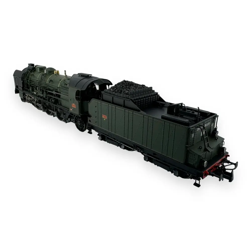Locomotive Vapeur 231H21 Nevers - Vert REE MODELES MB239SAC SNCF - HO ACC SON FUMÉE - 3
