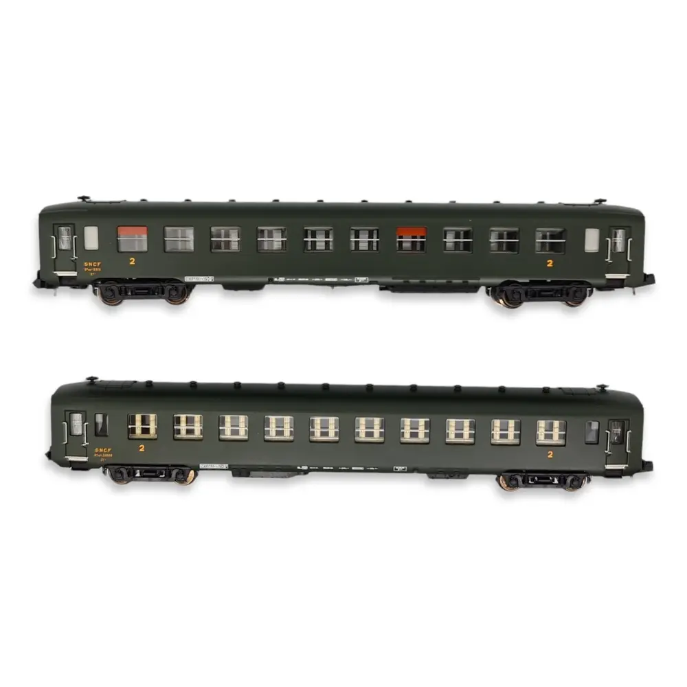Set 2 Voitures voyageurs DEV AO REE Modèles NW283 - N 1/160 - SNCF - EP III - 3