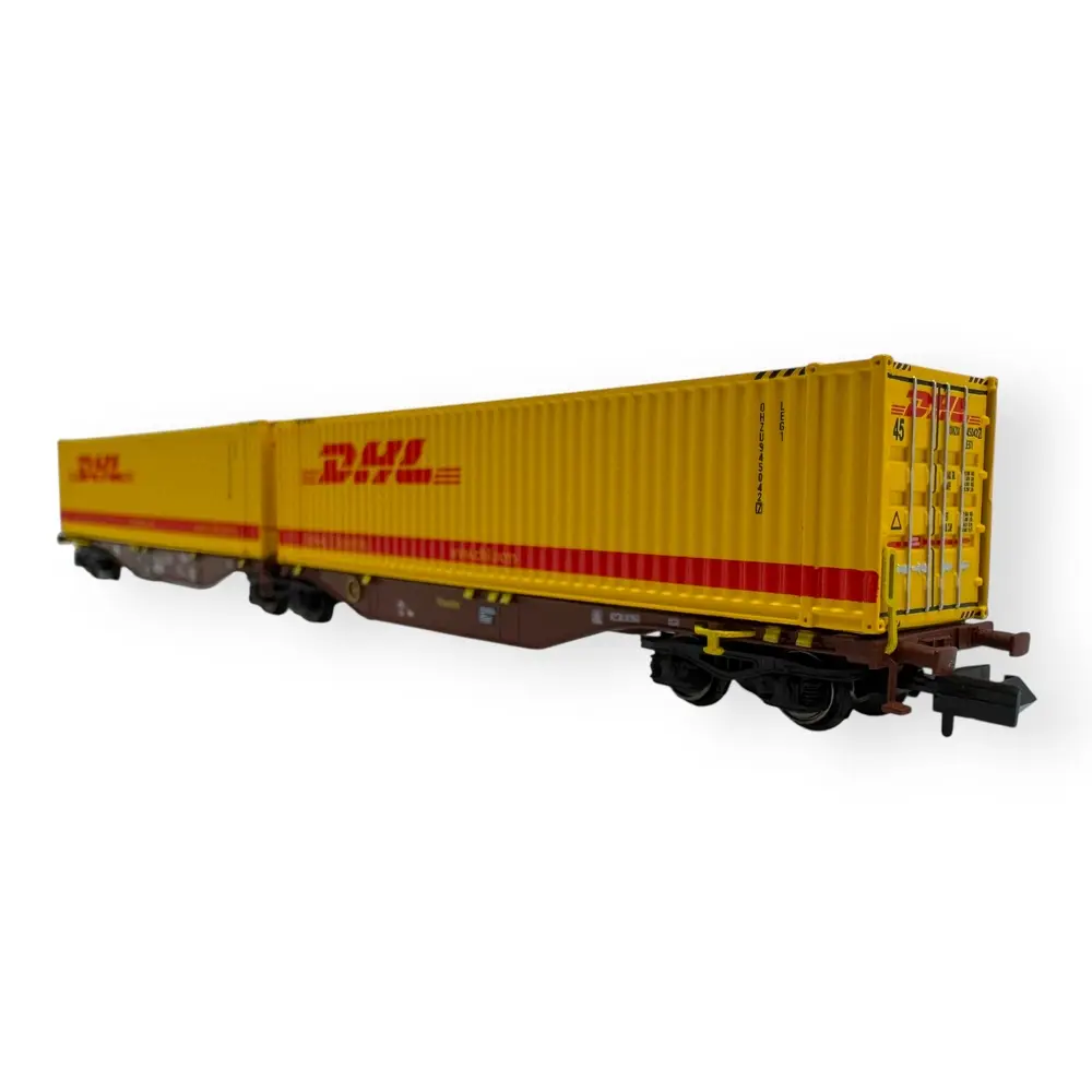 Wagon Sggmrss 90 TOUAX + 2 Conteneurs 45’ DHL - REE MODÈLES NW-236 - N 1/160 - SNCF - VI - 2