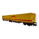 Wagon Sggmrss 90 TOUAX + 2 Conteneurs 45’ DHL - REE MODÈLES NW-236 - N 1/160 - SNCF - VI - 2
