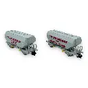 Set 2 wagons céréaliers - Ree Modèles NW-317 - N 1/160 - SNCF - Ep IV - 2R - 2