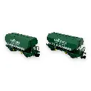 Set 2 wagons céréaliers - Ree Modèles NW-321 - N 1/160 - SNCF - Ep IV - 2R - 2
