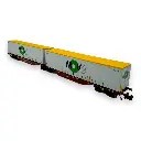 Wagon porte-conteneurs Sggmrss 90 Touax - Ree Modèles NW-209 - N 1/160 - SNCF - Ep V/VI - 2R - 2