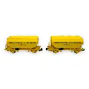 Set 2 wagons céréaliers - Ree Modèles NW-320 - N 1/160 - SNCF - Ep IV - 2R - 3