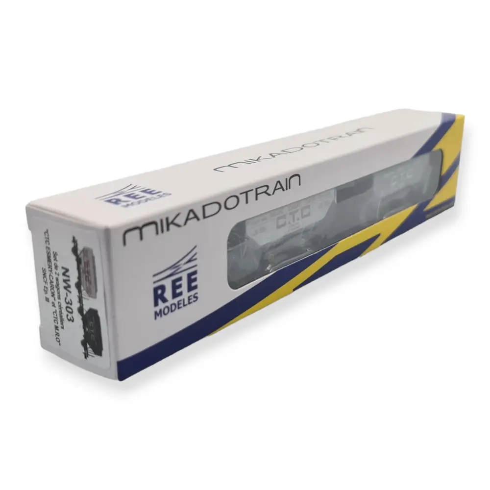 Coffret 2 wagons céréaliers - REE Modèles NW303 - N 1/160 - SNCF - EP III - 4