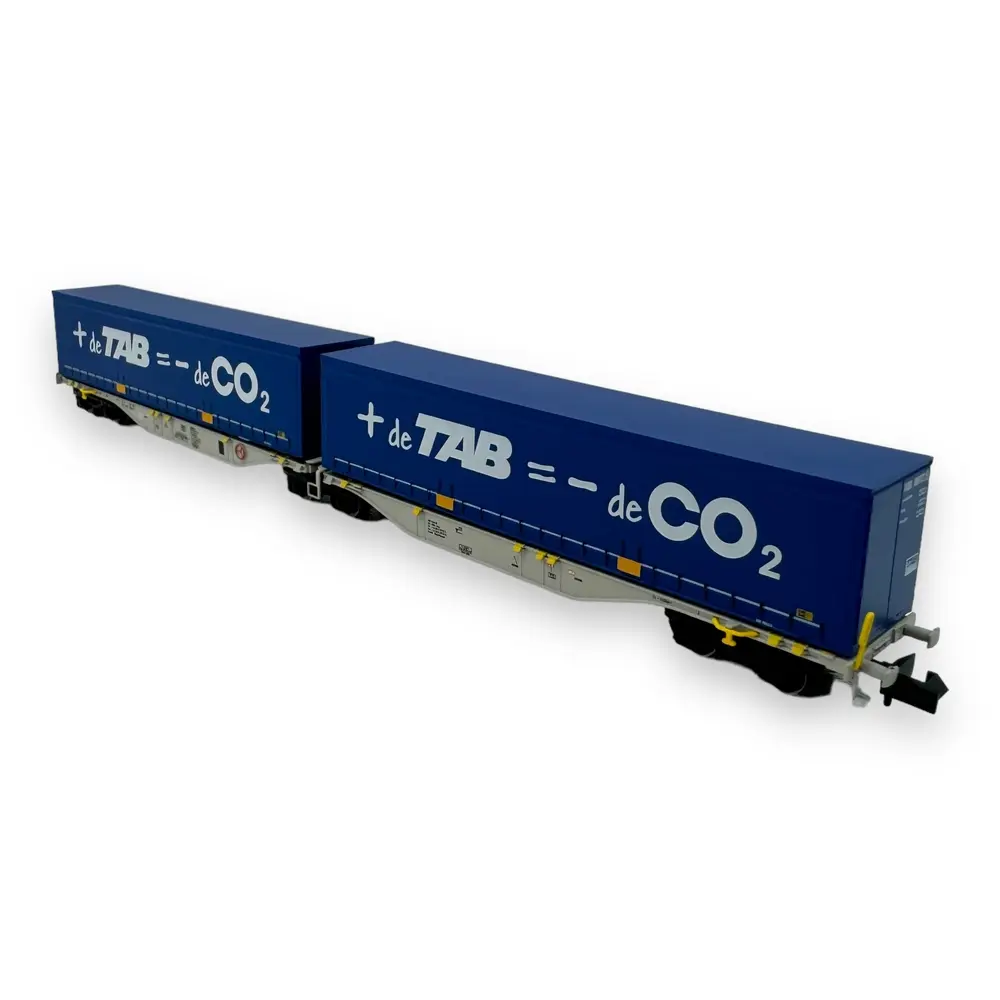 Wagon porte-conteneur Sggmrss 90 - Ree Modèles NW-205 - N 1/160 - AEE - Ep V/VI - 2R - 2