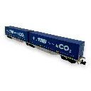 Wagon porte-conteneur Sggmrss 90 - Ree Modèles NW-205 - N 1/160 - AEE - Ep V/VI - 2R - 2