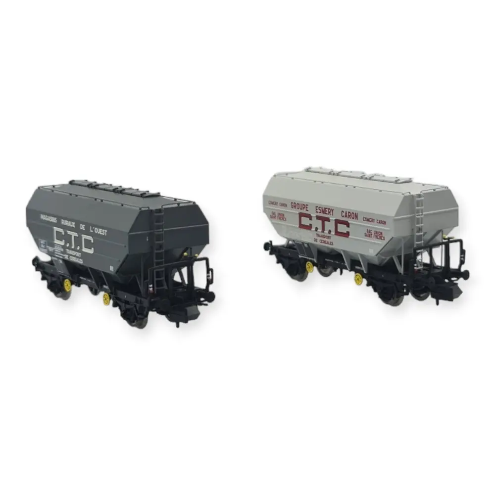 Coffret 2 wagons céréaliers - REE Modèles NW303 - N 1/160 - SNCF - EP III - 2
