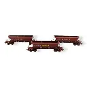 Set de 3 Wagons Trémies EX - REE MODÈLES NW-269 - N 1/160 - SNCF - EP V - DC - 3