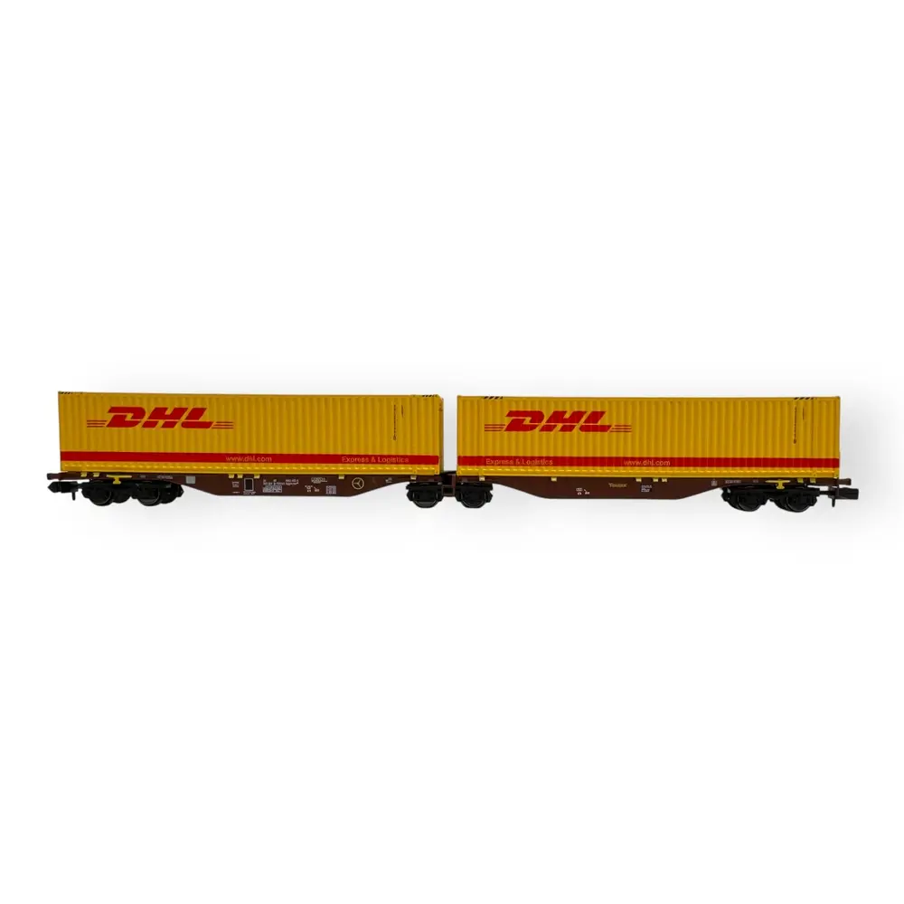 Wagon Sggmrss 90 TOUAX + 2 Conteneurs 45’ DHL - REE MODÈLES NW-236 - N 1/160 - SNCF - VI - 3