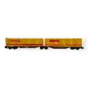 Wagon Sggmrss 90 TOUAX + 2 Conteneurs 45’ DHL - REE MODÈLES NW-236 - N 1/160 - SNCF - VI - 3
