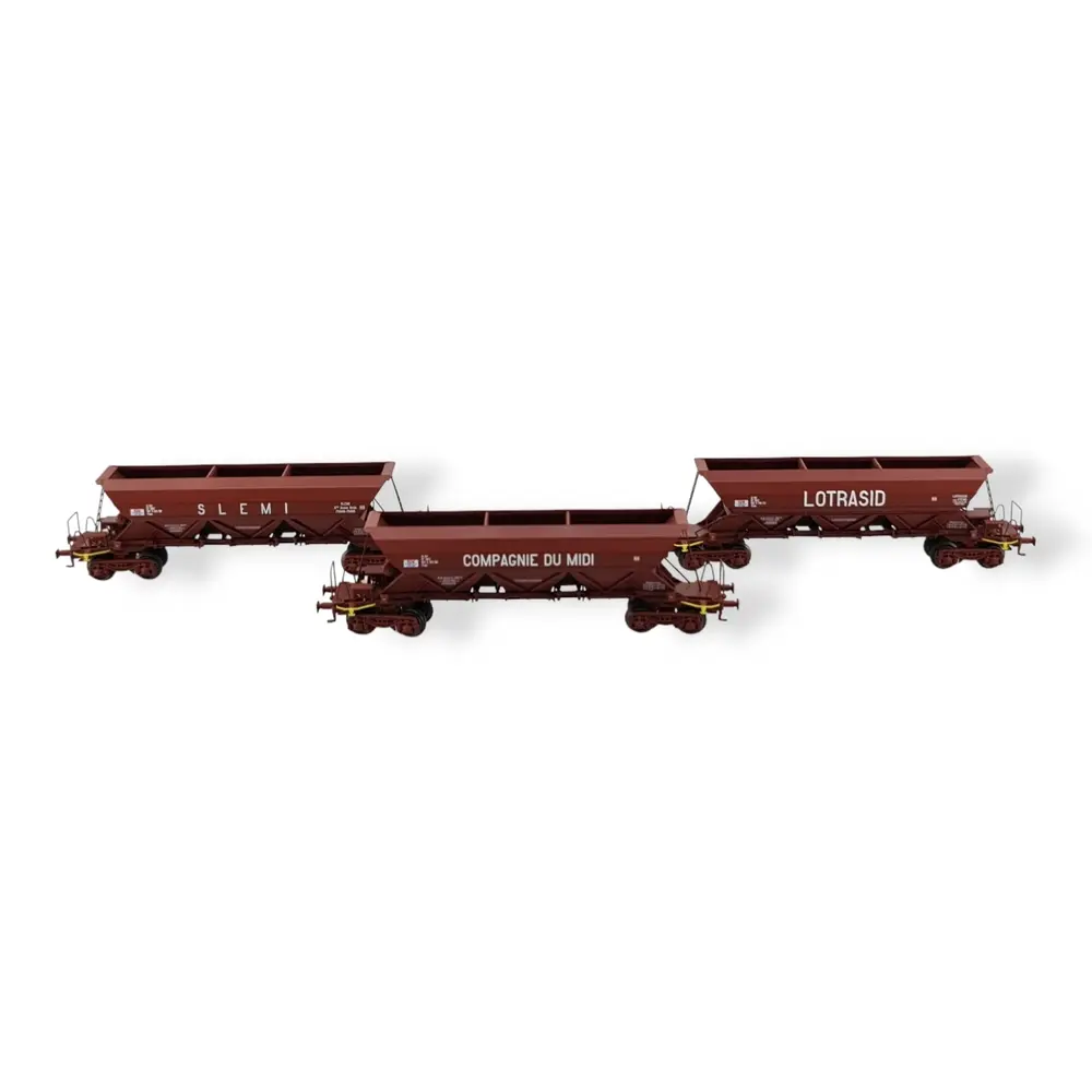 Set de 3 Wagons Trémies EX - REE MODÈLES NW-267 - N 1/160 - SNCF - EP IV - DC - 3