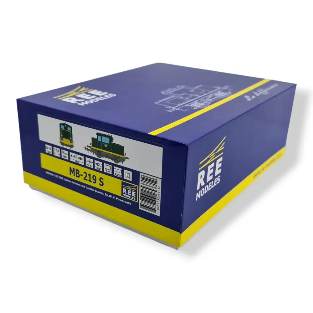 Locotracteur MOYSE 32 TDE - Vert Bande jaune -Dcc Son- REE MODELES MB219S - SNCF - 4