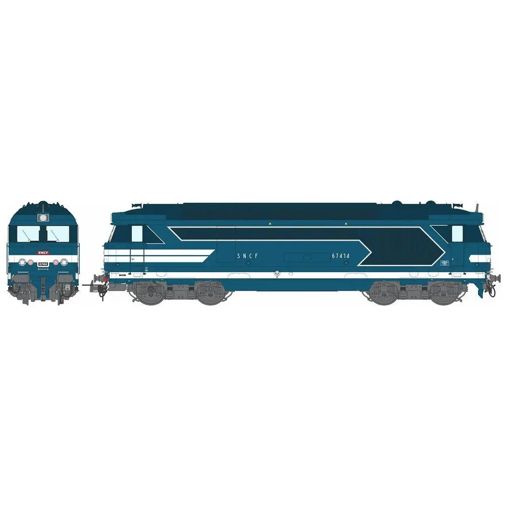 Locomotive Diesel Analogique BB67414 "Chalindrey" REE MODELES MB166 - SNCF - HO 1/87 - 6