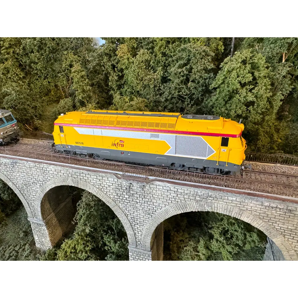 Locomotive Diesel BB67516 INFRA "Longueau" - REE MODELES MB170SAC - SNCF - HO 1/87 - 5