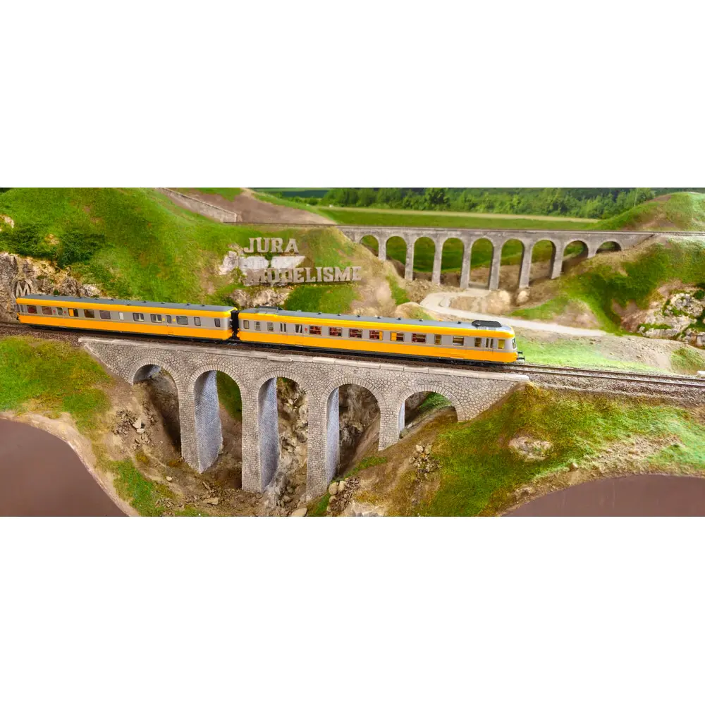 Autorail RGP 2 X-2706 Orange & Béton - DCC SON - Ree Modèles MB175S - HO 1/87 - SNCF - Ep IV - Digital sound - 2R - 12