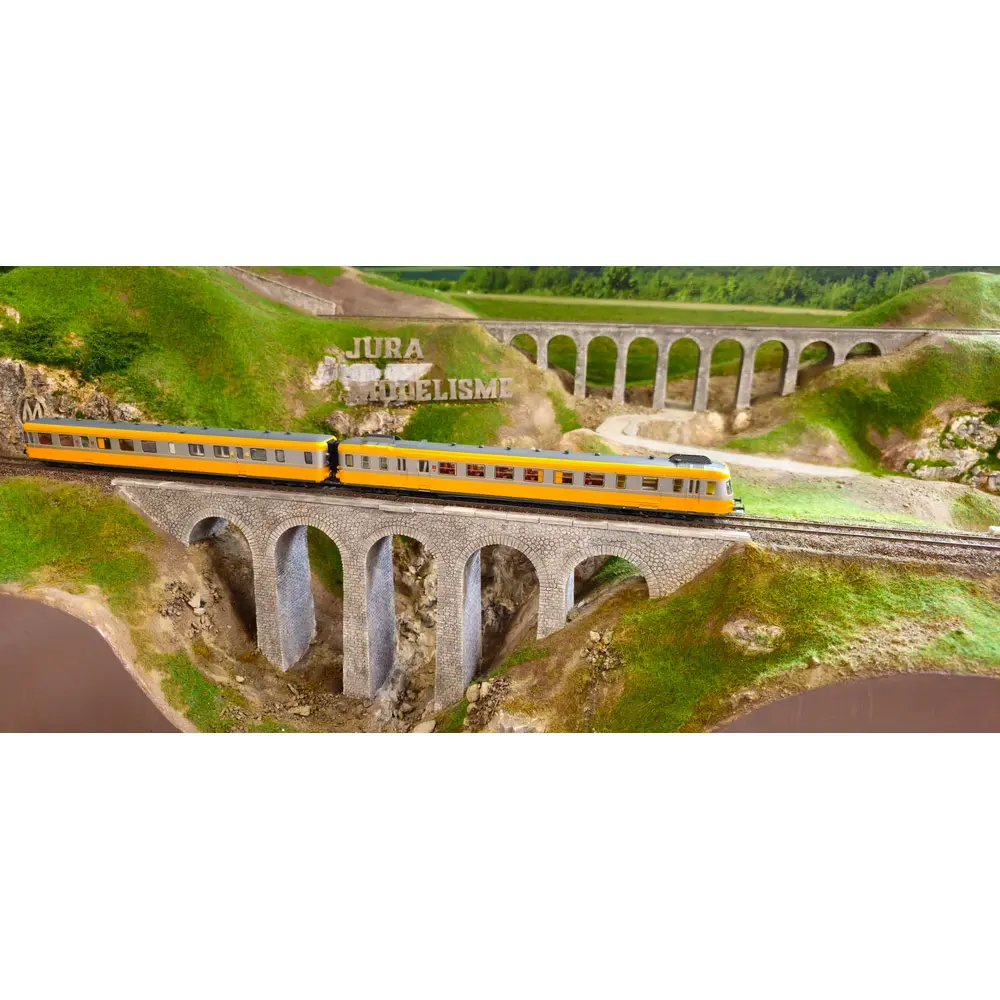 Autorail RGP 2 X-2706 Orange & Béton - Ree modèles MB175SAC - SNCF - HO - EP IV - Digital sound - 3R - 12