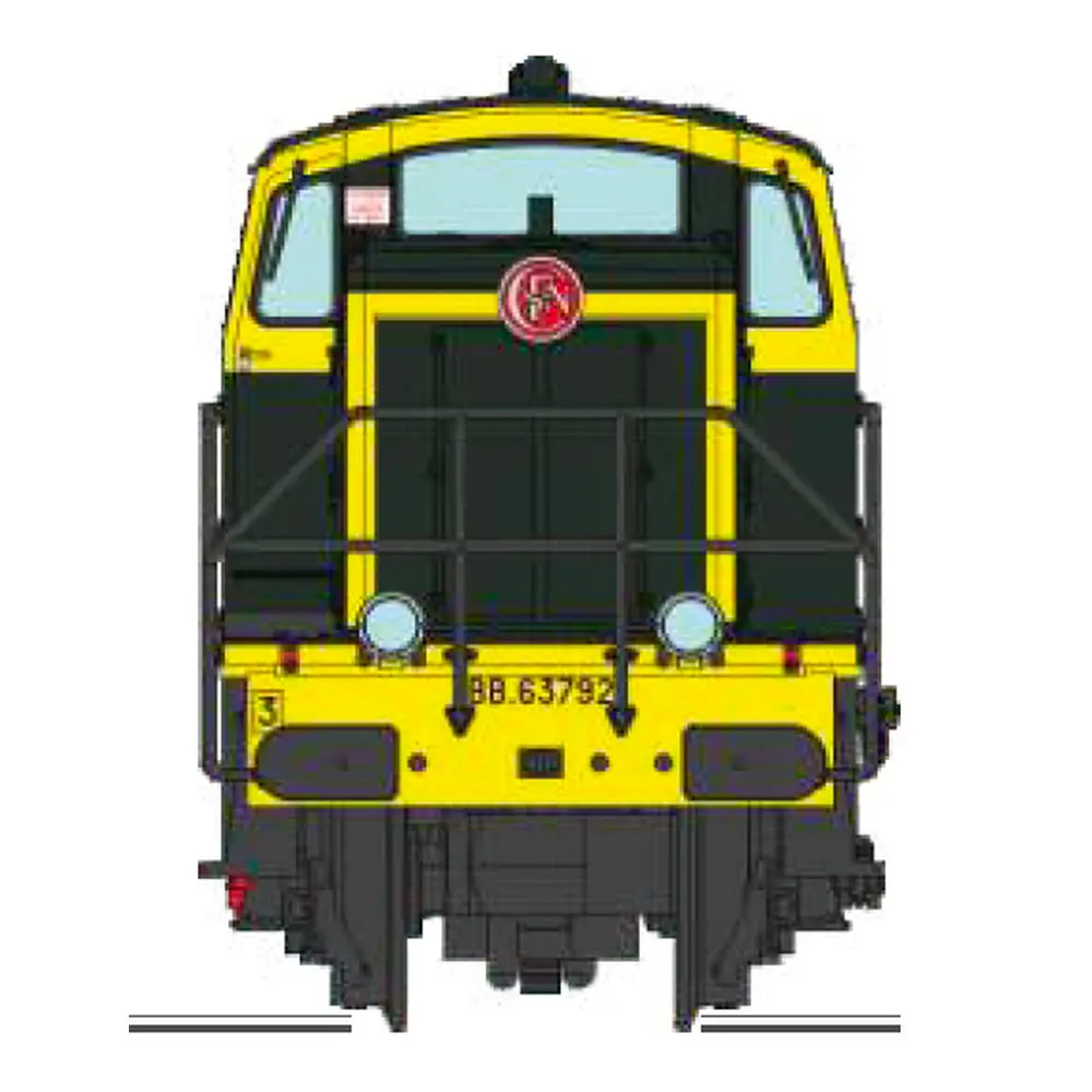 Locomotive diesel BB 63792, livrée vert 301, plaques en relief - Ree Modèles NW363S - N 1/160 - SNCF - Ep III-IV - Digital sound - 2R - 2