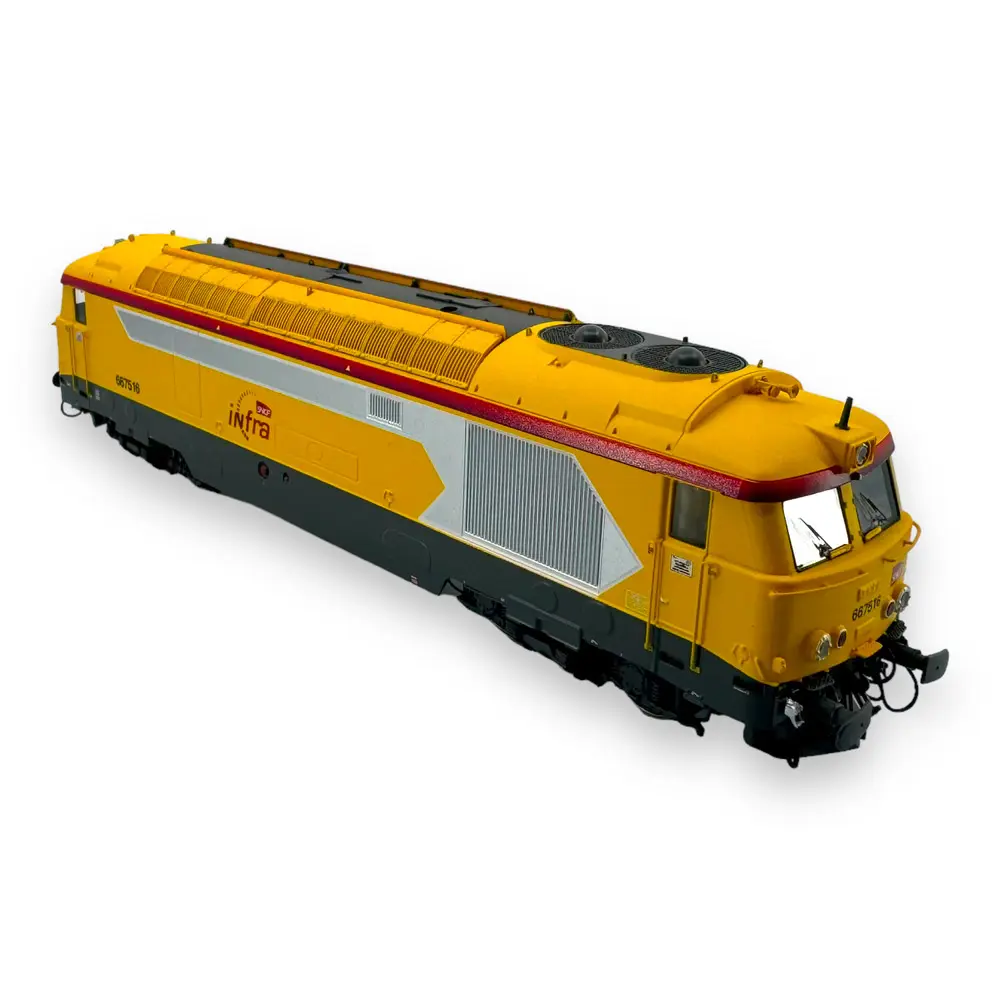 Locomotive Diesel BB67516 INFRA "Longueau" - REE MODELES MB170SAC - SNCF - HO 1/87 - 2
