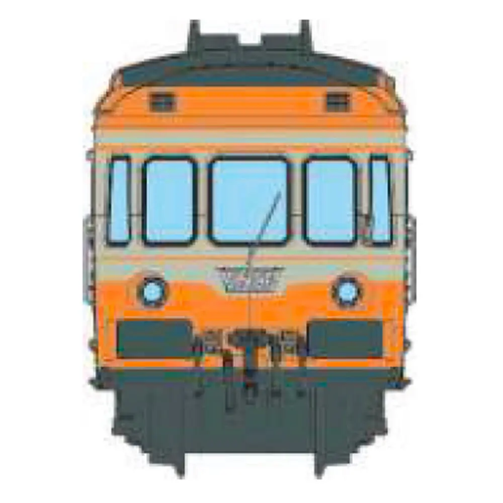 Autorail RGP 1 orange et gris béton, XBD 2735 + remorque XRABx 7735 - Ree Modèles NW361S - N 1/160 - SNCF - Ep IV-V - Digital sound - 2R - 2