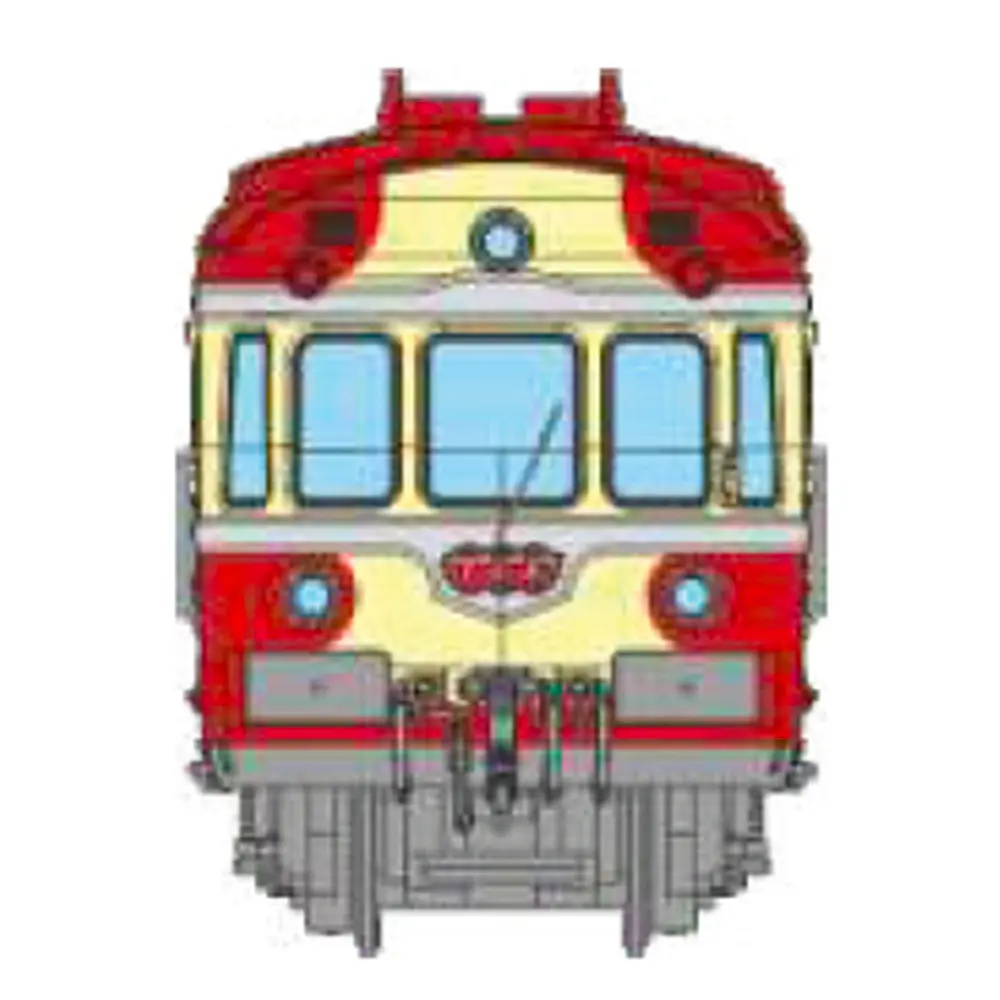 RGP 1 rouge TEE X 2777 + remorque XR 7777 avec 3ème phare - Ree Modèles NW356S - N 1/160 - SNCF - Ep III - Digital sound - 2R - 2