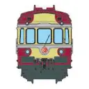 Autorail RGP 1 rouge, X 2775 + remorque XR 7775, 2 phares avec fanaux d'angle - Ree Modèles NW358S - N 1/160 - SNCF - Ep III - Digital sound - 2R - 2