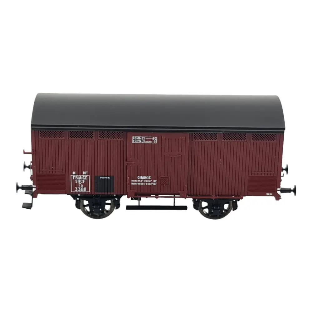 Wagon primeur 10T rouge sideros REE MODELES WB762 - SNCF - HO 1/87 - EP III A - 2