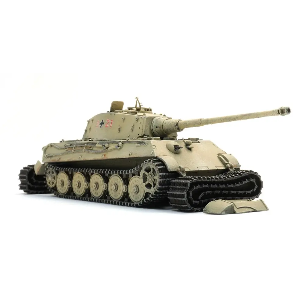 Char Tiger II sur wagon de transport - ARTITEC 6870651 - HO 1/87 - 3