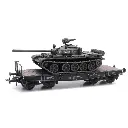 Char transport ferroviaire T-55A NVA, prêt à l'emploi - Artitec 6870234 - HO 1/87 - 9